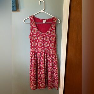 Size L Mata Traders Fair Trade Organic Cotton sleeveless dress with pockets.